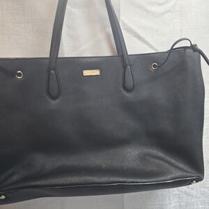 Kate Spade Black Tote Bag with Gold Accents